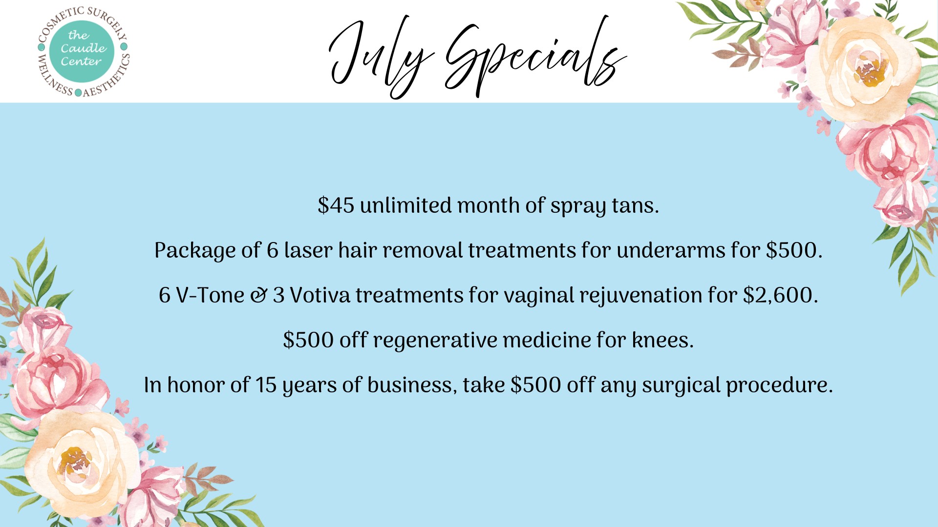 Monthly Specials